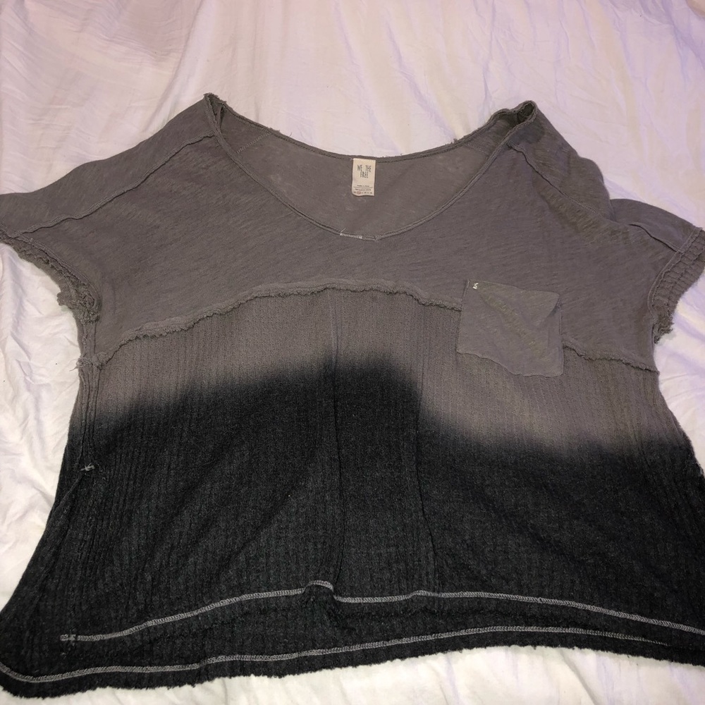 free people slouched pocket tee
